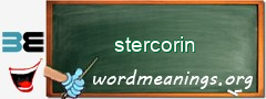 WordMeaning blackboard for stercorin